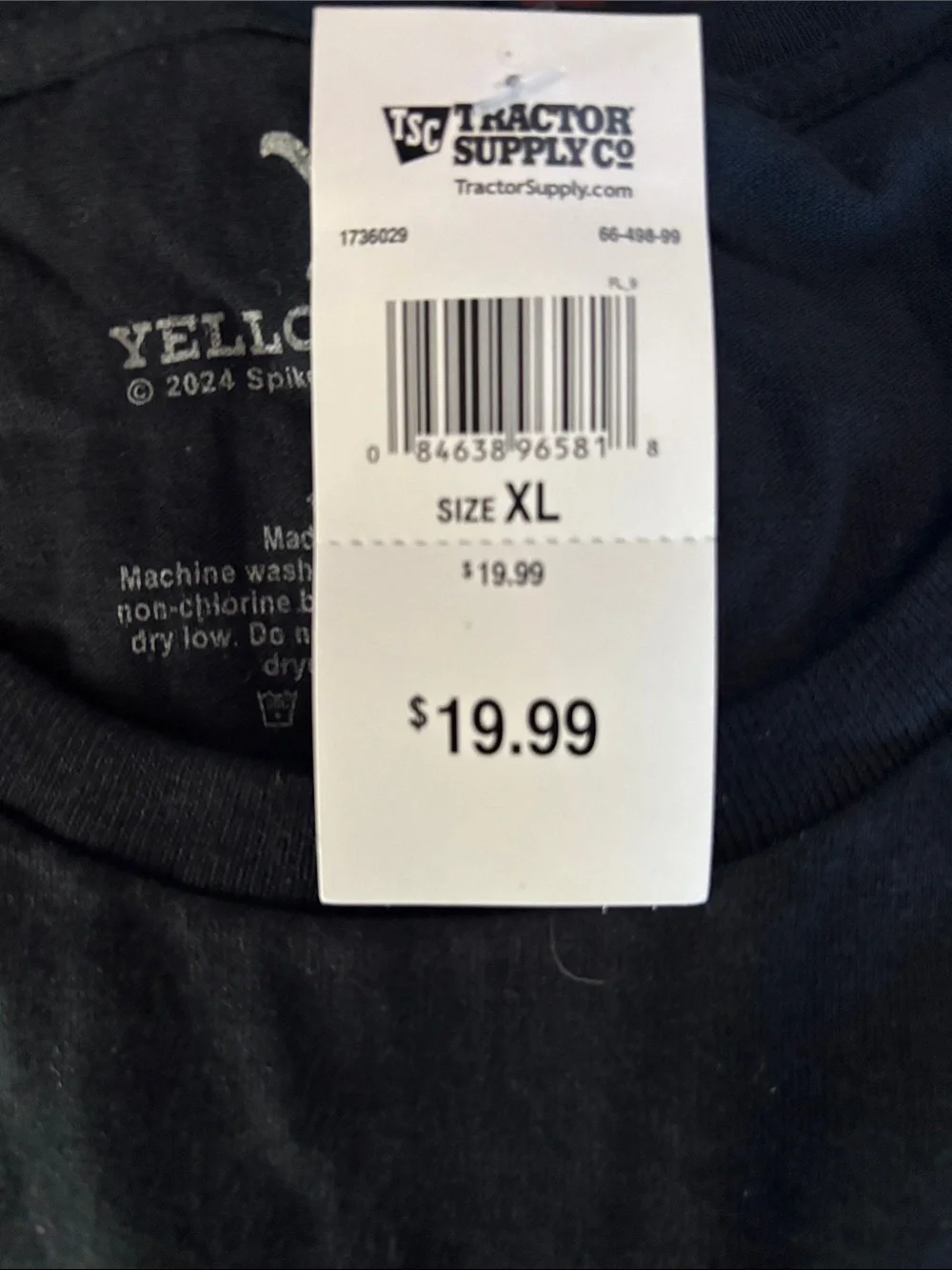Yellowstone Dutton Ranch Short Sleeve Tee - Black - Picture 6 of 6